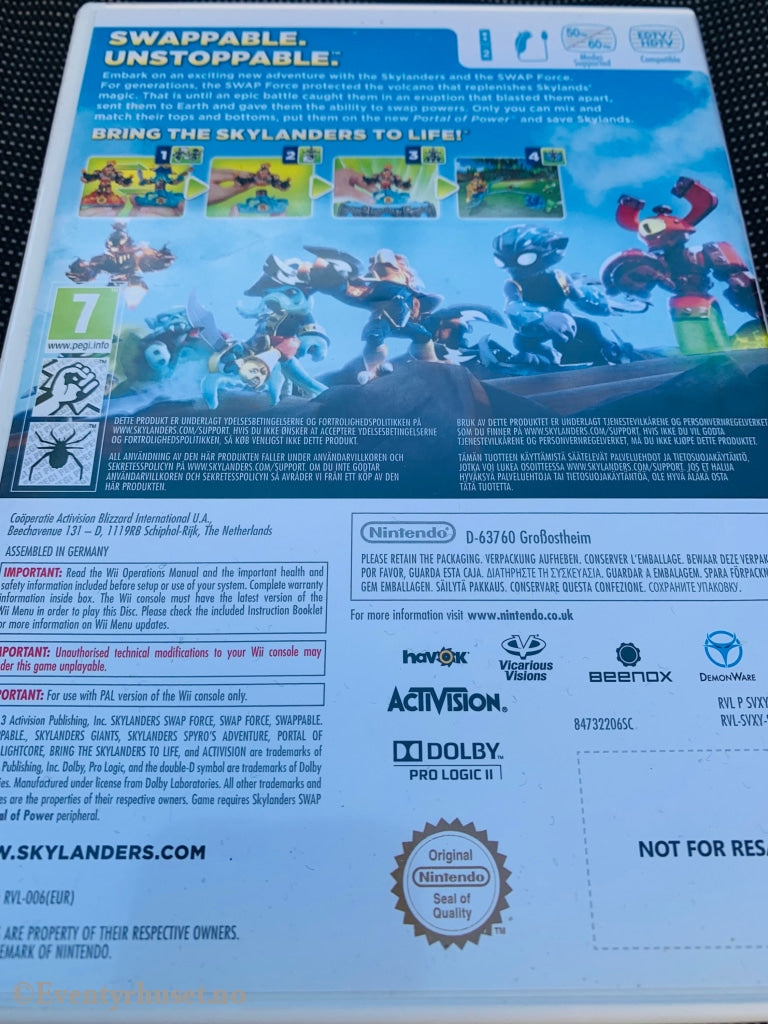 Skylanders Swap Force. Nintendo Wii. Wii
