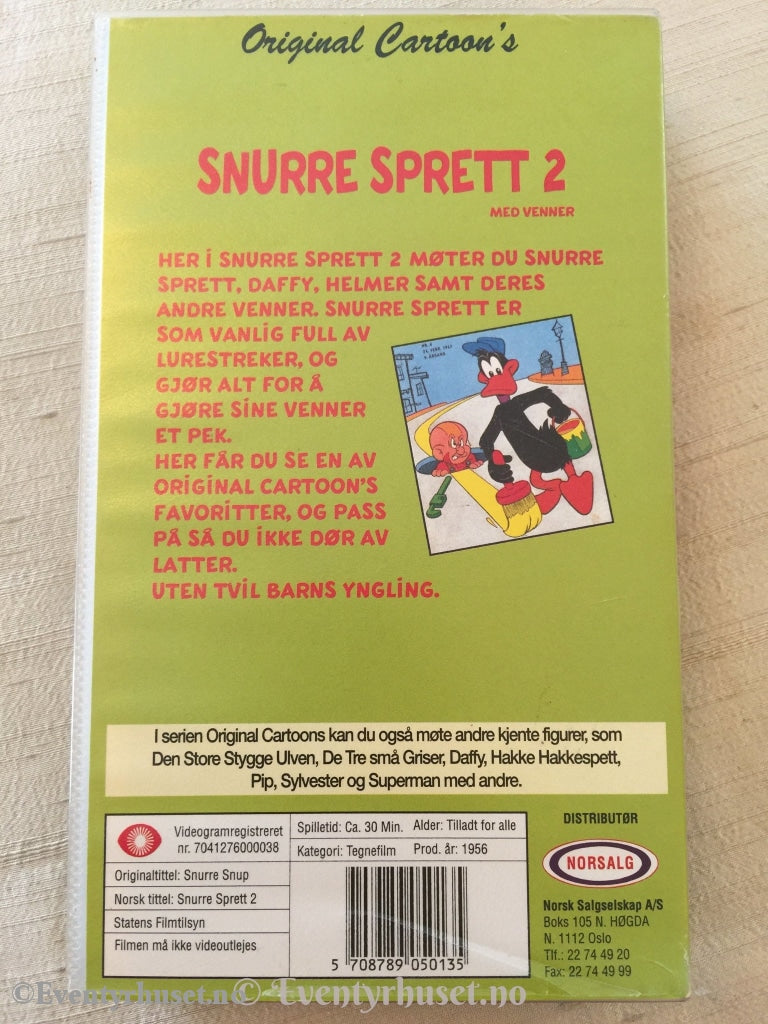 Snurre Sprett 2. 1956. Vhs. Vhs