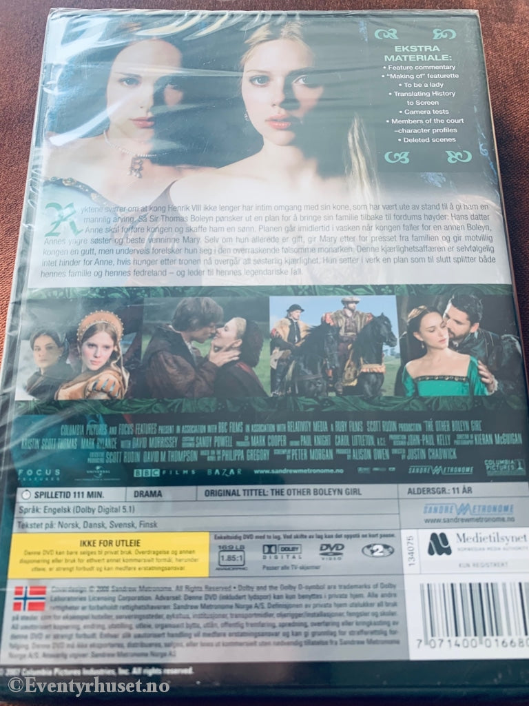 Søstrene Boleyn. Dvd. Ny I Plast! Dvd