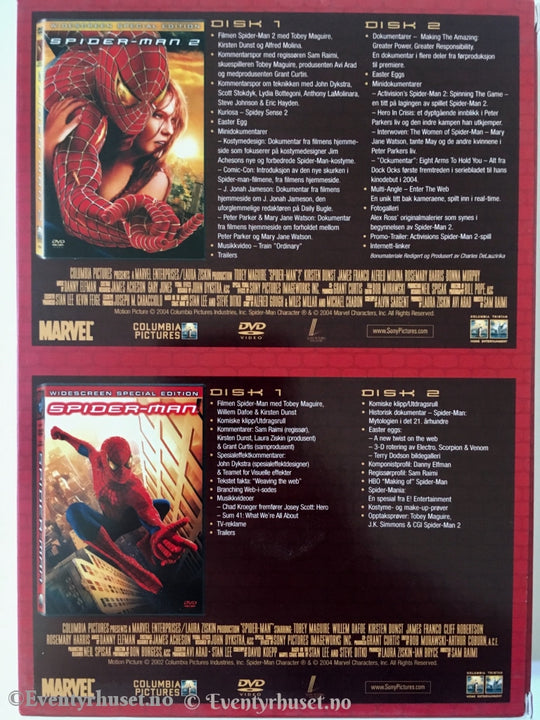 Spider-Man. Spider-Man 2. Widescreen Dvd Collection. Dvd.