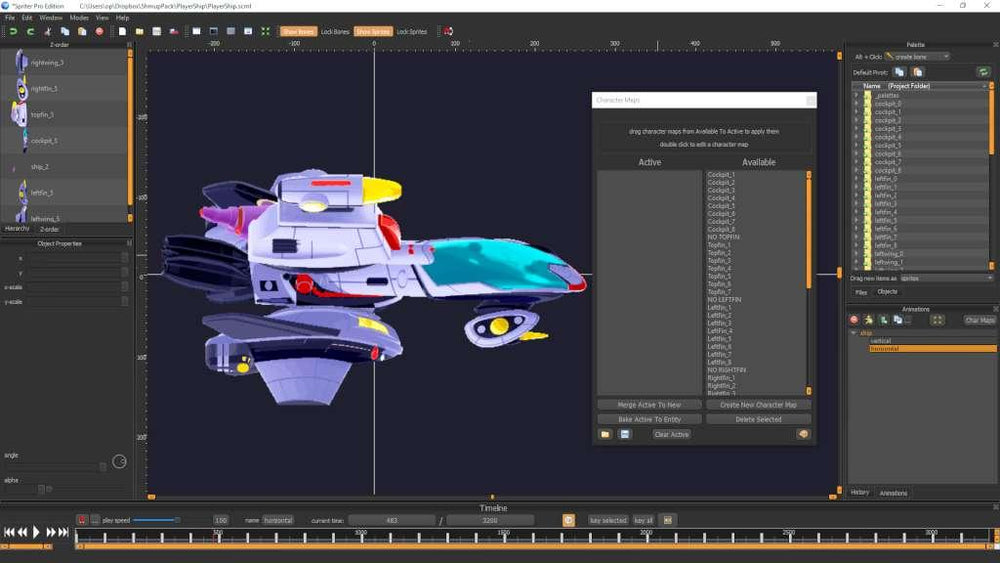 Spriter: Radius-Wing SHMUP Animated Art Pack Steam CD Key