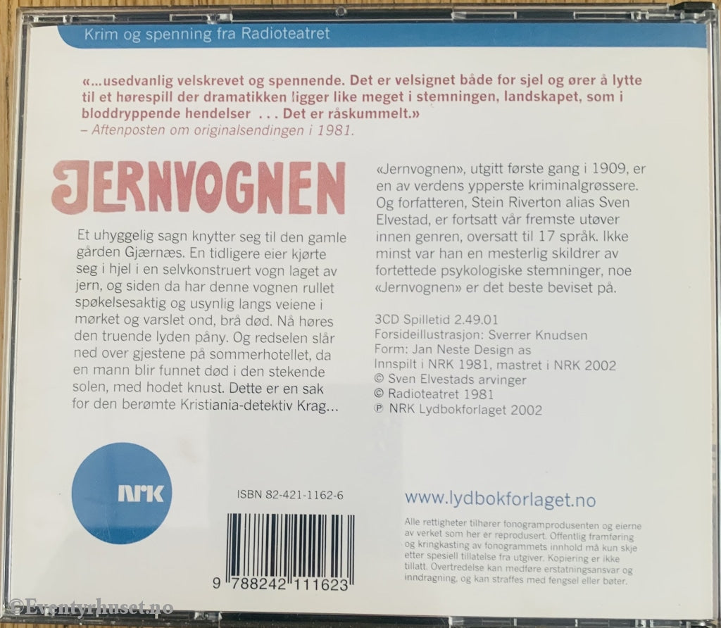 Stein Riverton. Jernvognen (Nrk). Lydbok På 3 Cd.