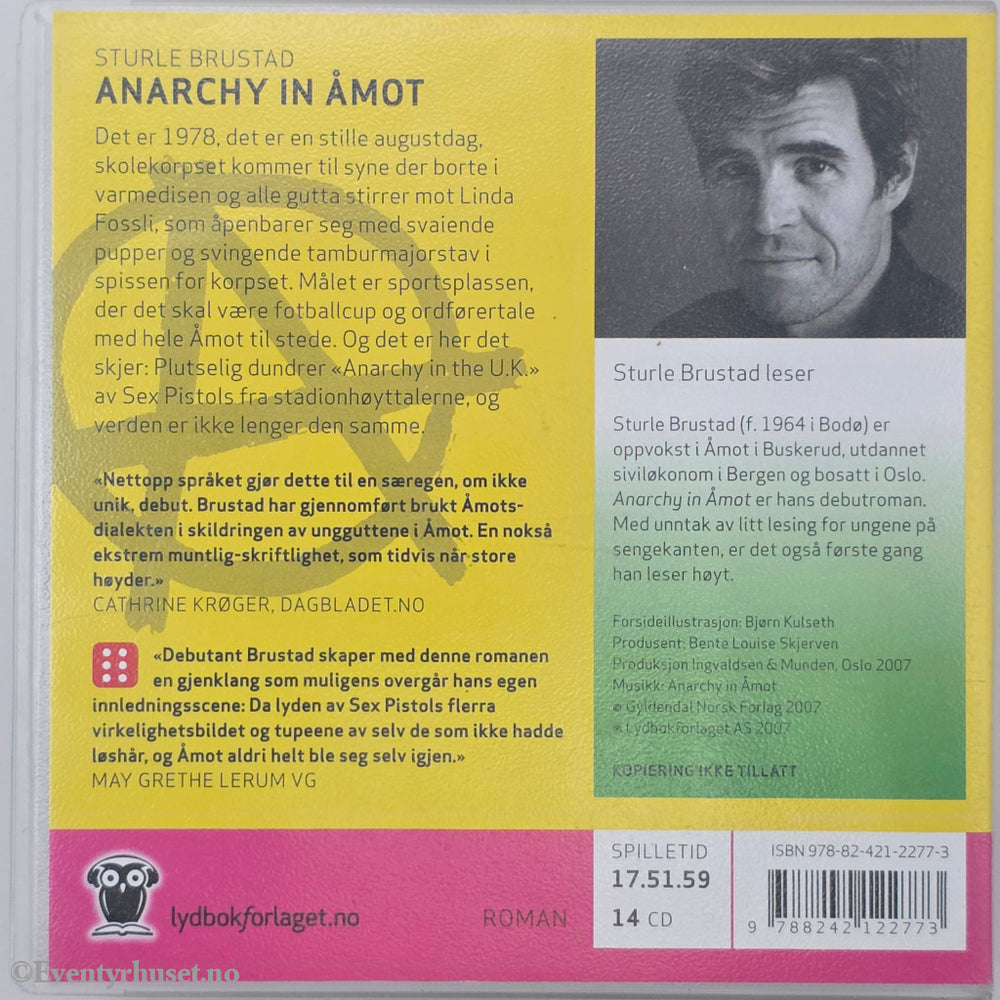 Sturle Brustad.  Anarchy in Åmot . Lydbok på CD.