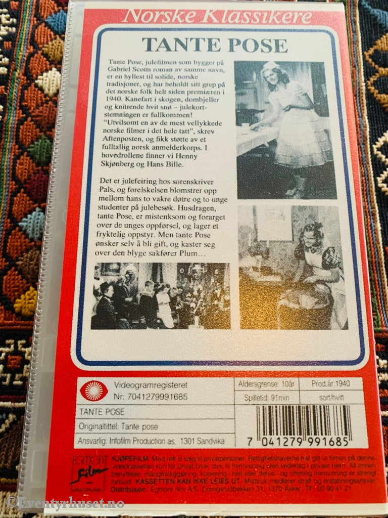 Tante Pose (Norske Klassikere). 1940. Vhs. Vhs