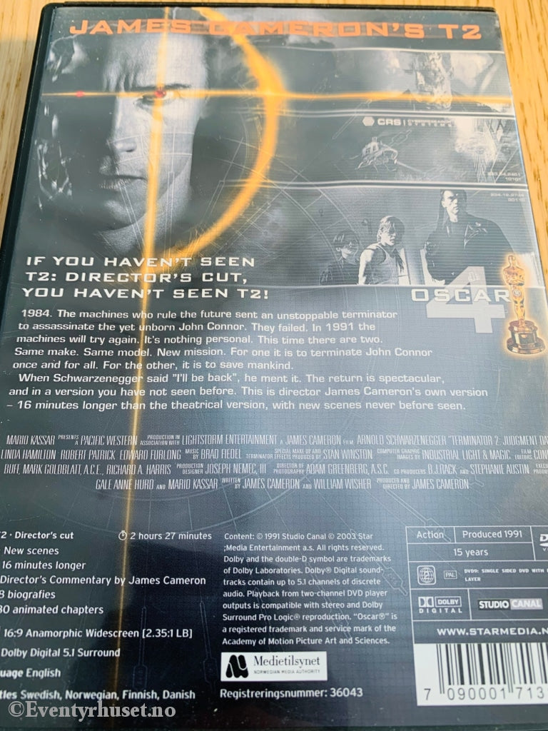 Terminator 2 Judgment Day - Directors Cut. Dvd. Dvd