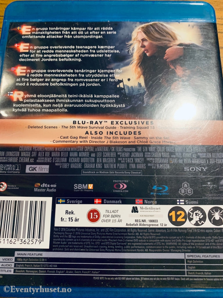 The 5Th Wave. Blu-Ray. Blu-Ray Disc