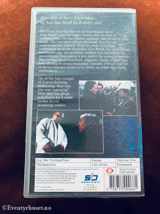 The Dead Zone (Grøssertimen). Vhs. Vhs