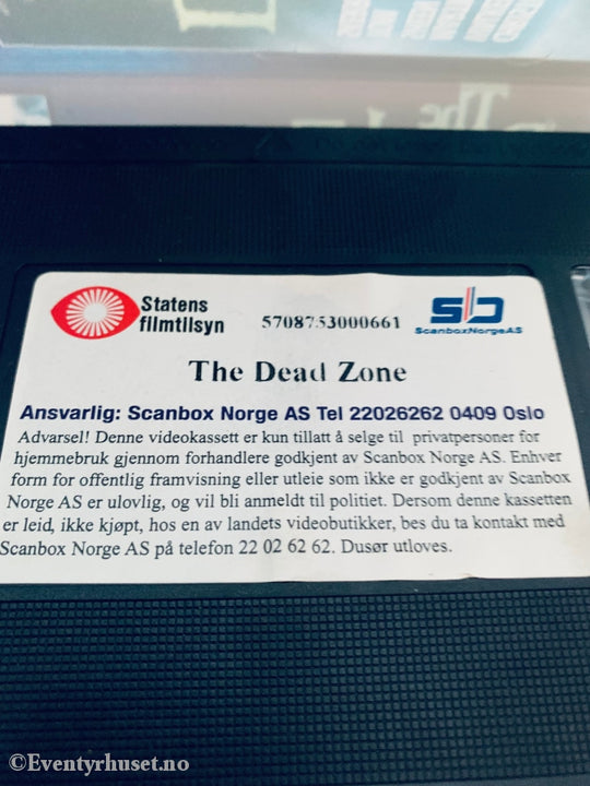 The Dead Zone (Grøssertimen). Vhs. Vhs