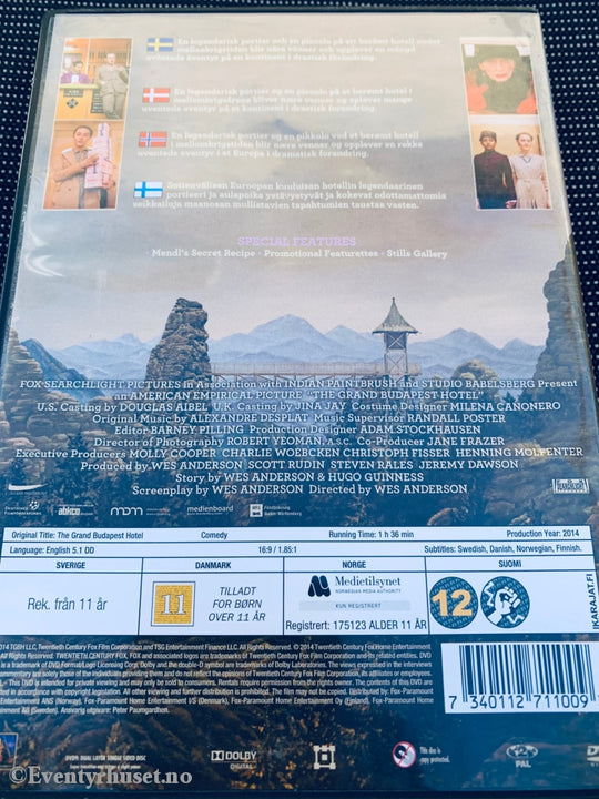 The Grand Budapest Hotel. Dvd. Dvd