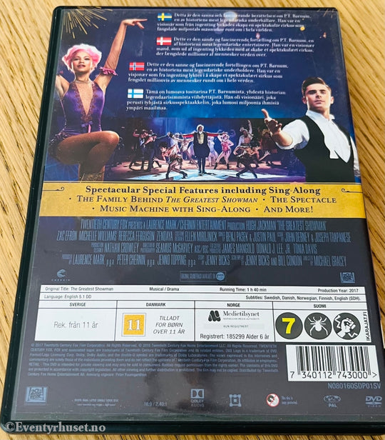 The Greatest Showman. Dvd. Dvd