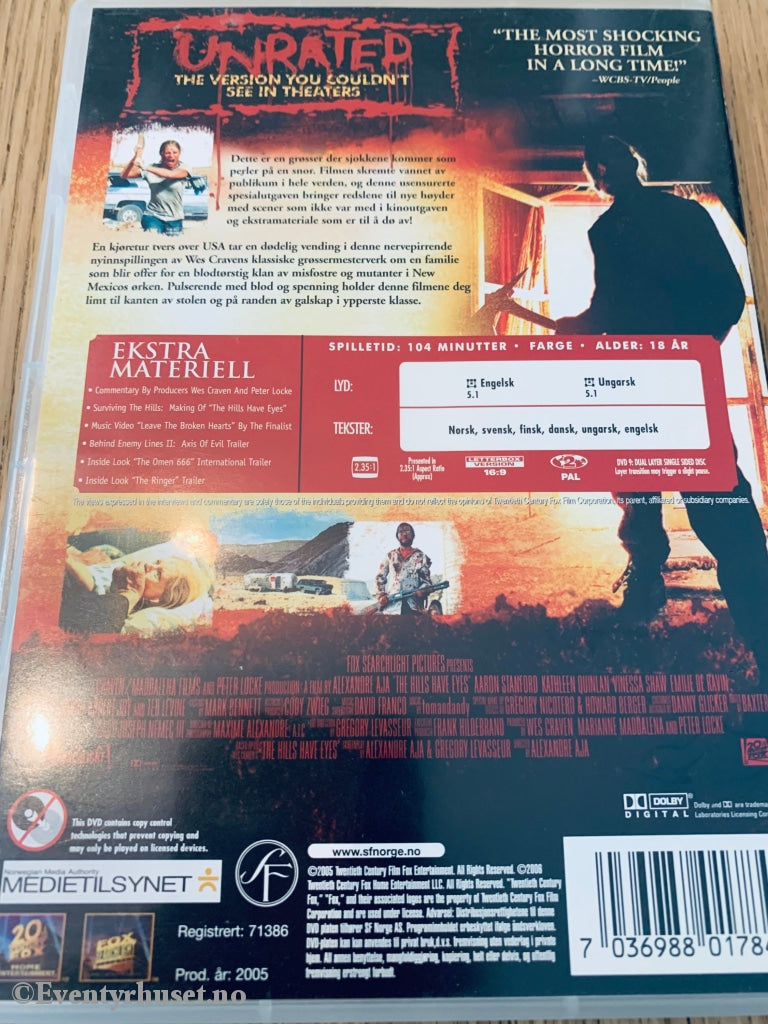 The Hills Have Eyes Unrated. Dvd. Dvd