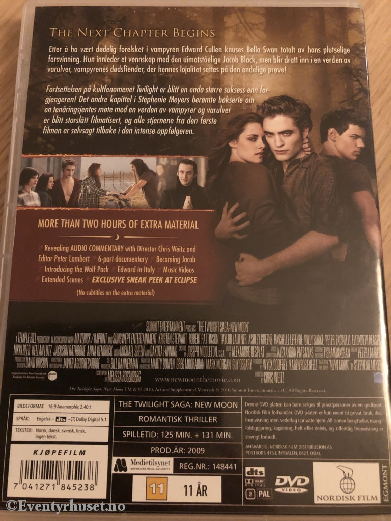 The Twilight Saga. New Moon. 2009. Dvd. Dvd