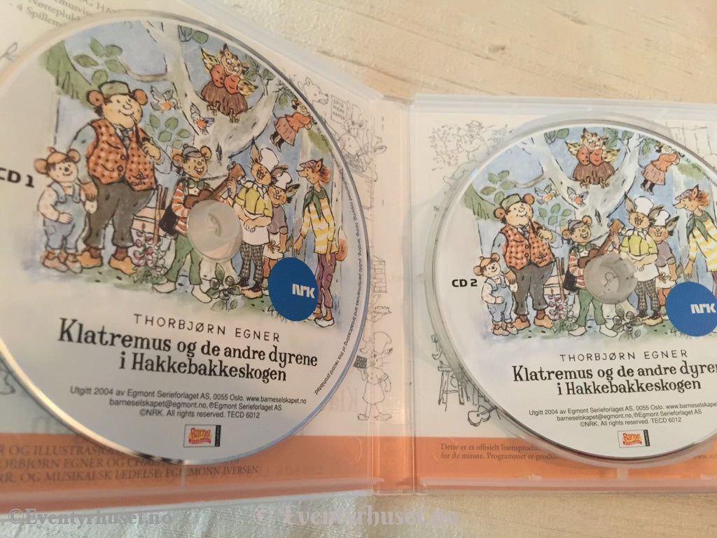 Thorbjørn Egner. 2004. Klatremus Og De Andre Dyrene I Hakkebakkeskogen. 2X Cd. Lydbok
