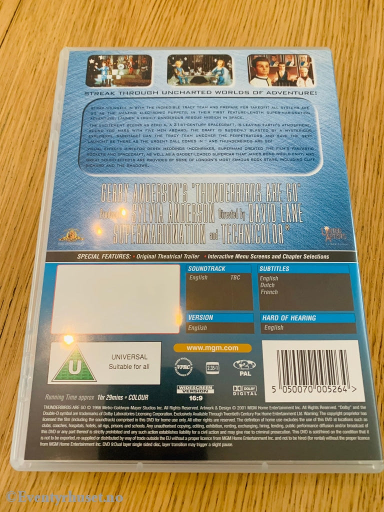 Thunderbirds Are Go. 1966. Dvd. Dvd