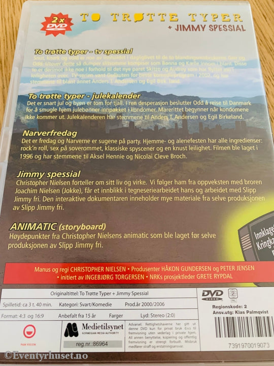 To Trøtte Typer + Jimmy Spessial. 2000. Dvd. Dvd