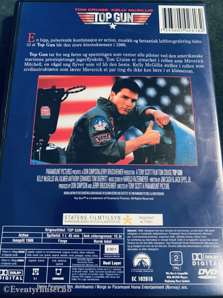Top Gun. 1986. Dvd. Dvd