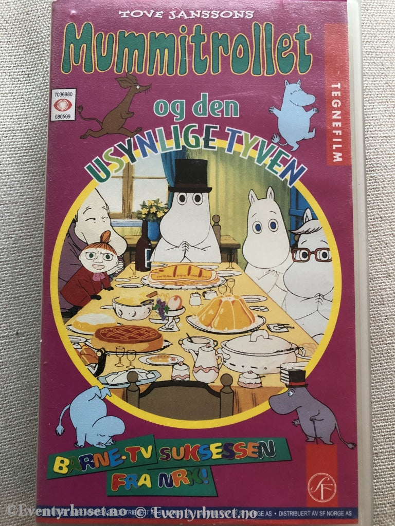 Tove Jansson. Mummitrollet. Den Usynlige Tyven. Vhs. Vhs