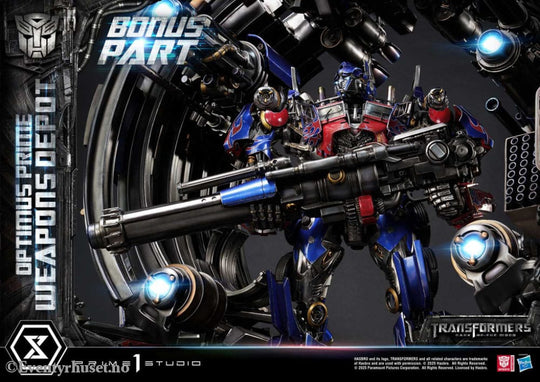 Transformers: Dark of the Moon (Film) Museum Masterline Statue Optimus Prime Weapons Depot Bonus Version 127 cm