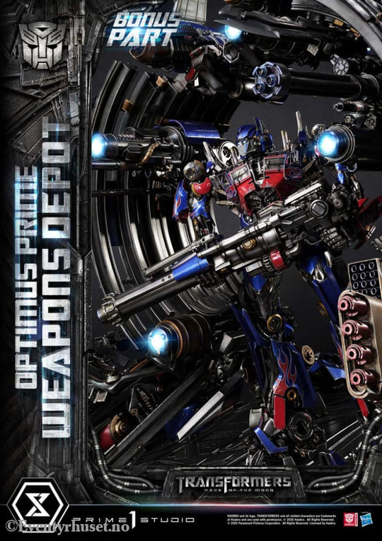 Transformers: Dark of the Moon (Film) Museum Masterline Statue Optimus Prime Weapons Depot Bonus Version 127 cm