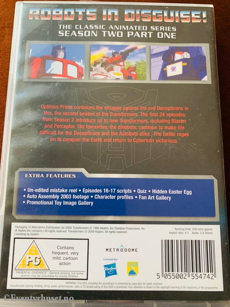 Transformers Original Series. Sesong 2. Vol. 1. Dvd. Dvd