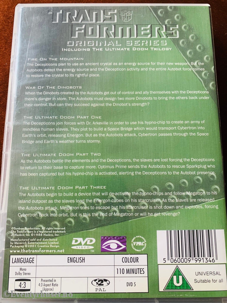 Transformers Original Series. Vol. 1. Dvd. Dvd