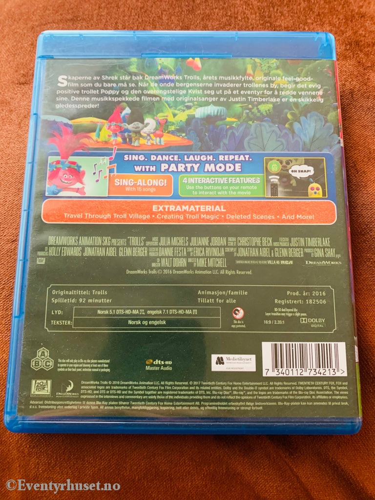 Trolls. Blu-Ray. Blu-Ray Disc