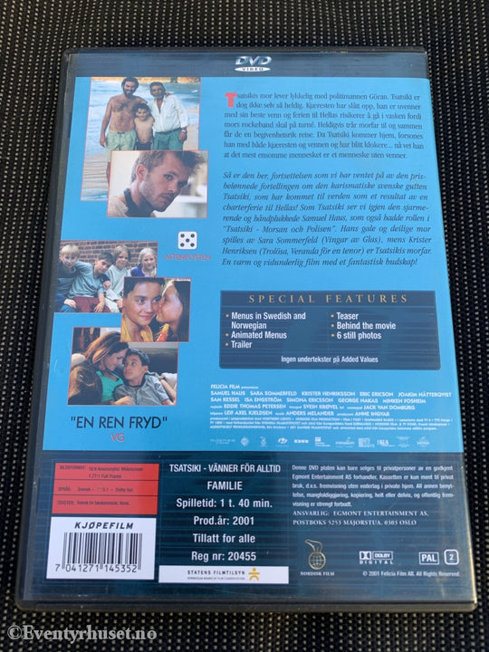 Tsatsiki - Venner For Livet. 2001. Dvd. Dvd