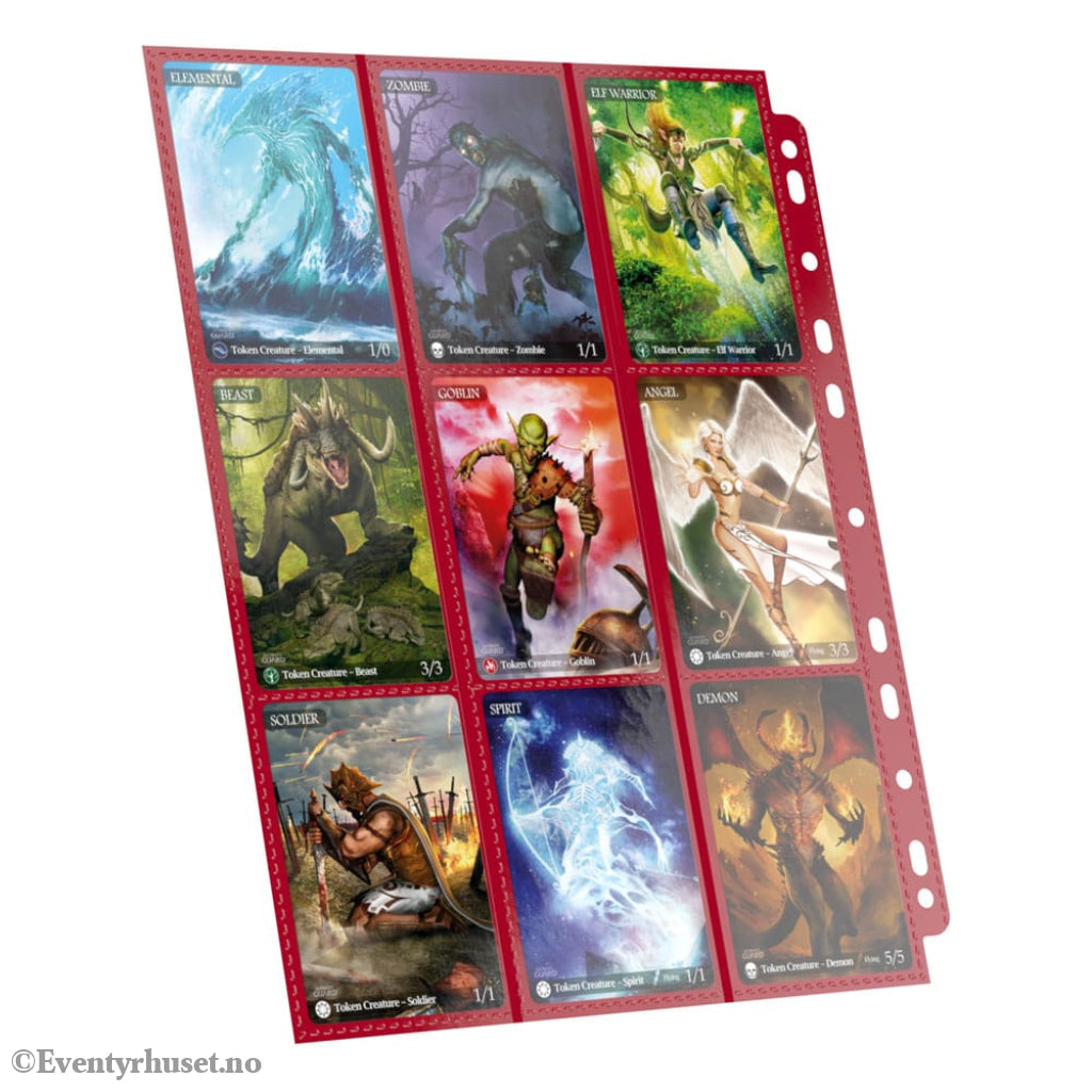 Ultimate Guard 18-Pocket Pages Side-Loading (10) - Red Storage & Protection