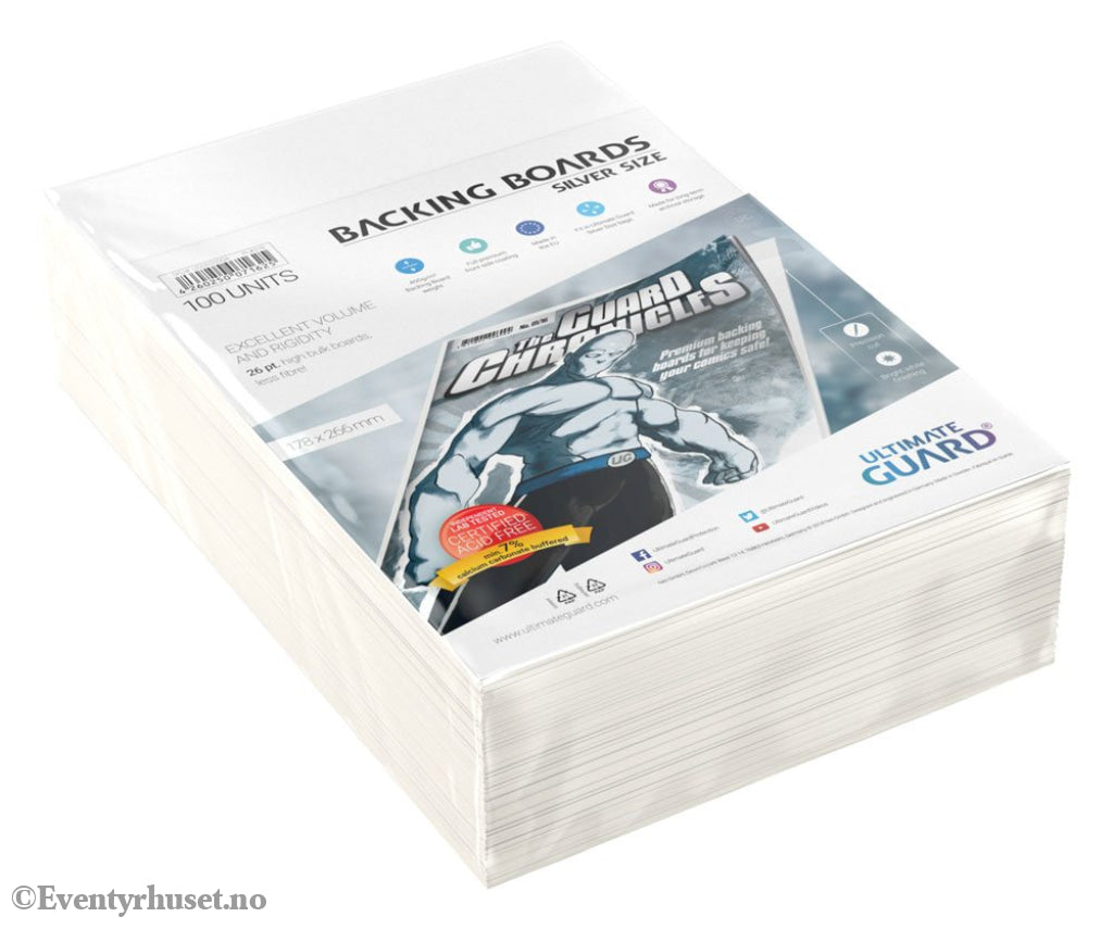 Ultimate Guard Comic Backing Boards (100) - Silver Size Storage & Protection