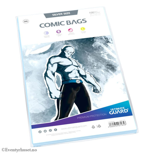 Ultimate Guard Comic Bags Standard (100) - Silver Size Storage & Protection