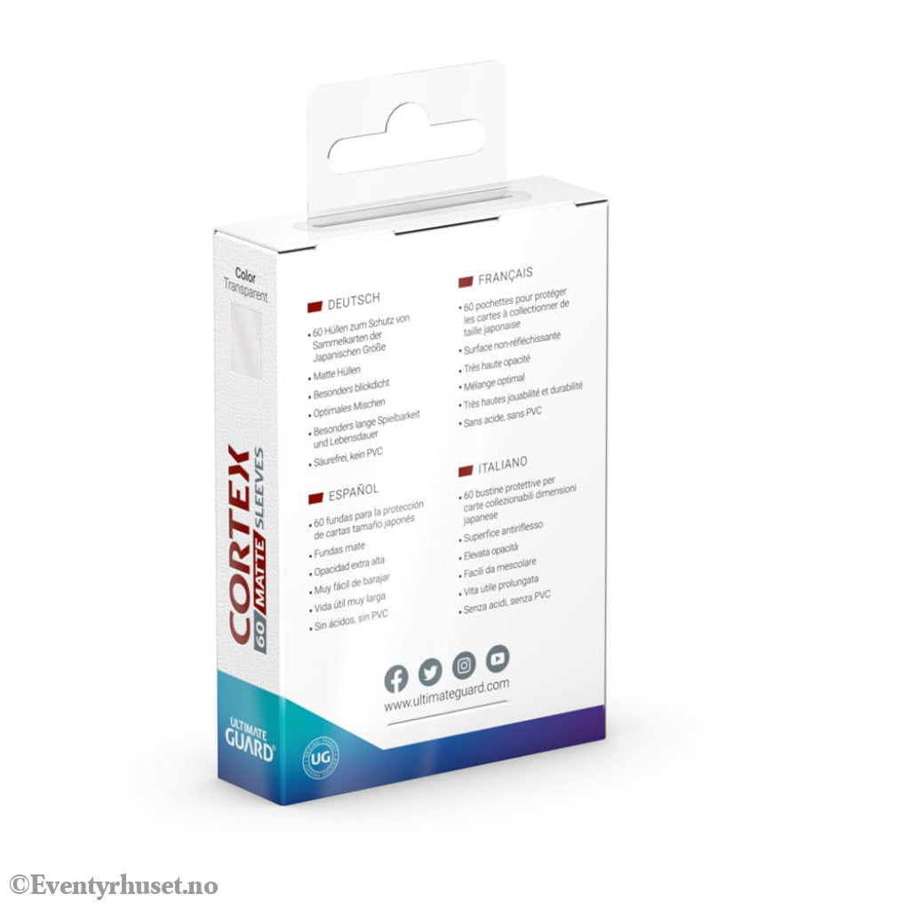 Ultimate Guard Cortex Sleeves Matte Japanese Size (60) - Transparent Storage & Protection