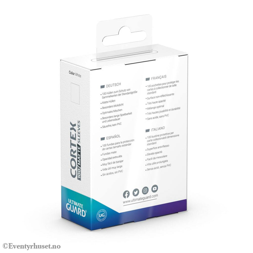 Ultimate Guard Cortex Sleeves Matte Standard Size (100) - White Storage & Protection