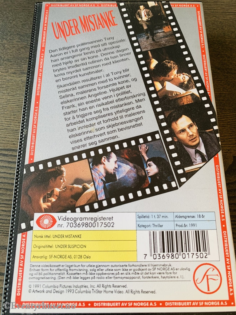 Under Mistanke. 1991. Vhs.