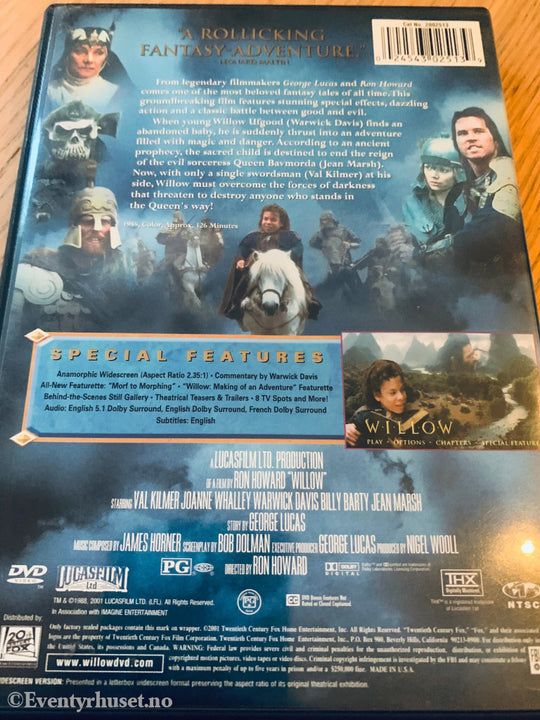 Willow. 1988. Special Edition. Dvd. Dvd
