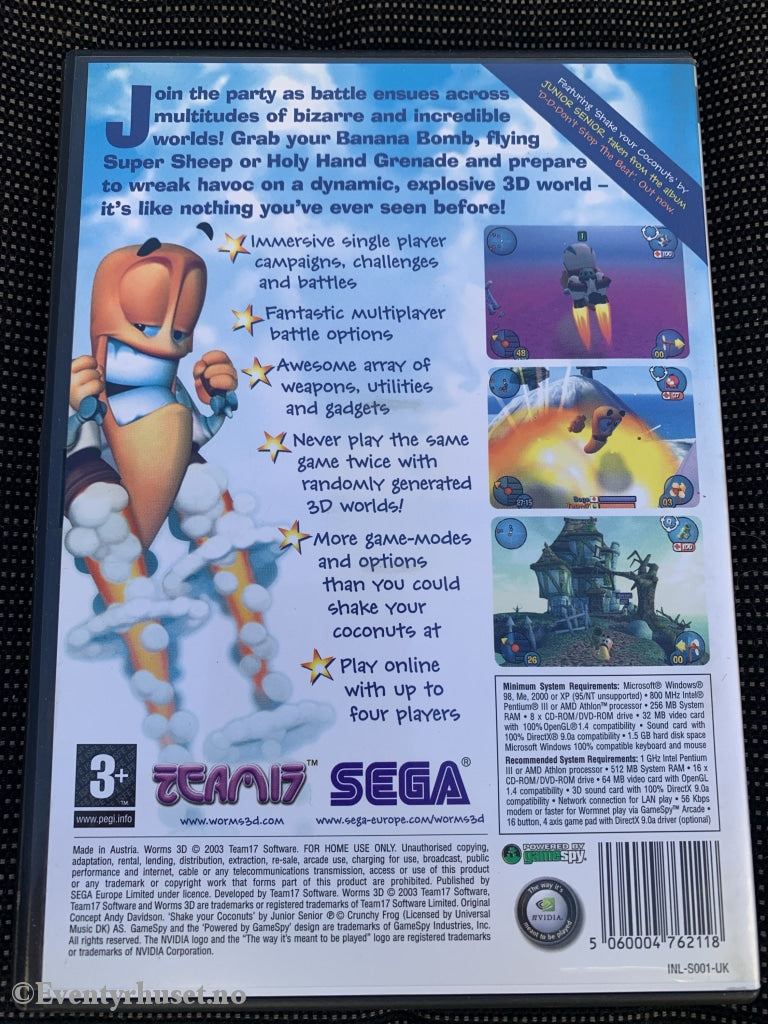 Worms 3D. Pc-Spill. Pc Spill