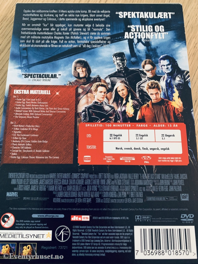 X-Men- The Last Stand. 2006. Dvd Slipcase.