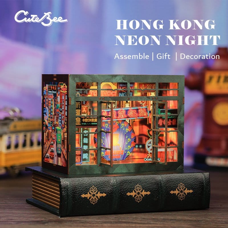 Book Nook Hong Kong Neon Light 13 x 17 cm