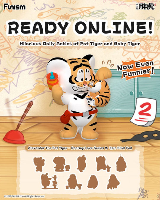 Alexander The Fat Tiger Mini Figures Roaring Love Series 2: Epic Filial Fabil7 cm Display (8)