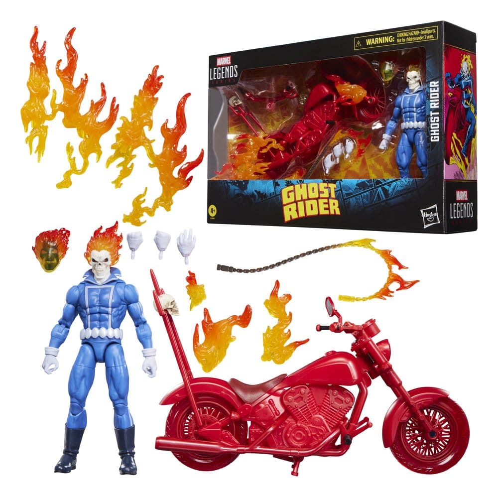 Ghost Rider Marvel Legends Action Figure  Johnny Blaze with Motorcycle 15 cm