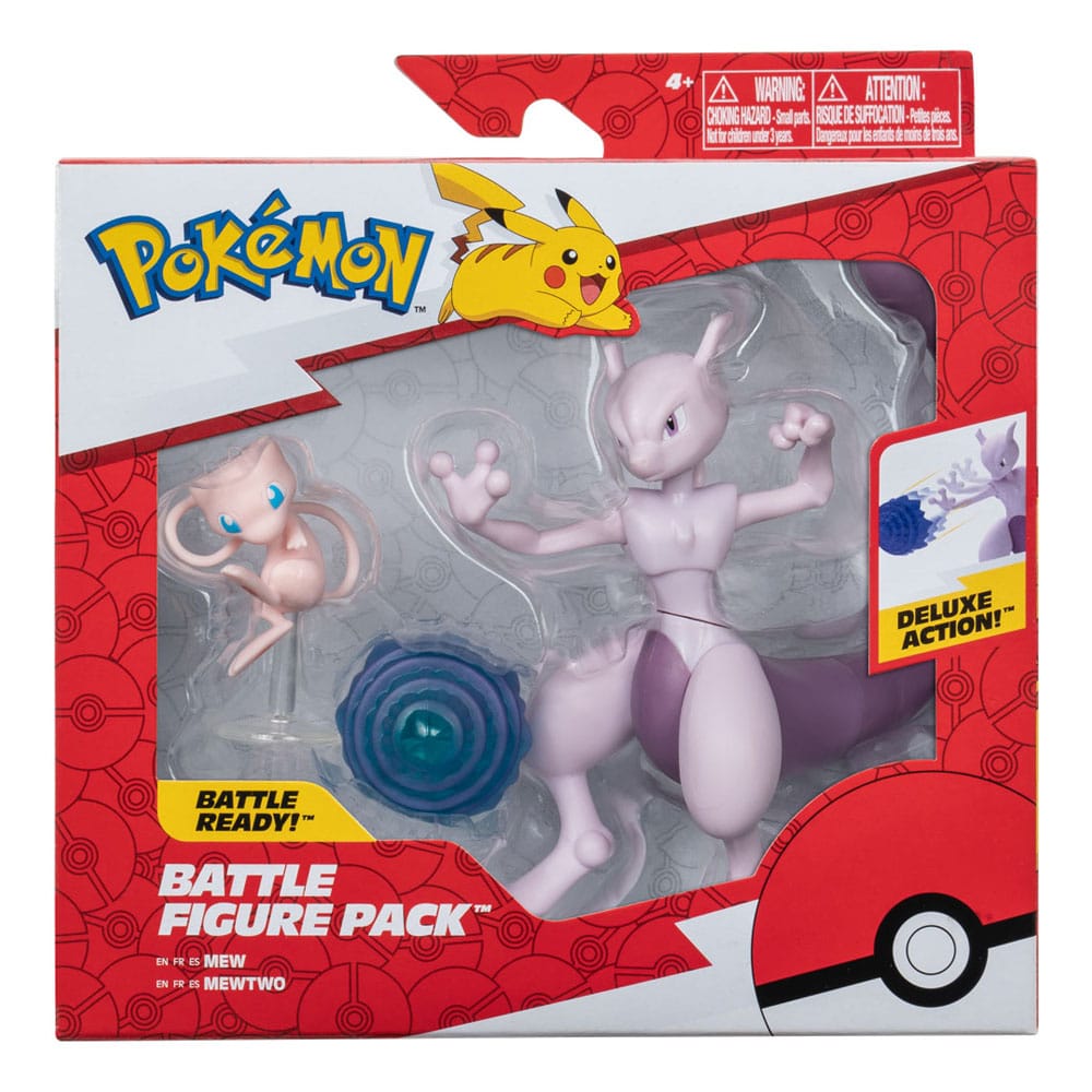 Pokémon Figure 2-Pack Mewtwo 10 cm & Mew 5 cm