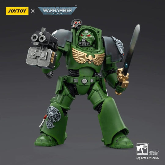 Warhammer 40,000 Action Figure Salamanders Terminator 1 with Power Sword and Storm Bolter 14 cm