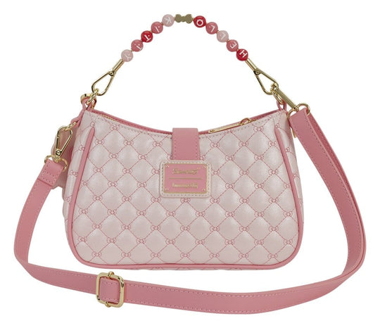 Sanrio by Loungefly Crossbody with Beaded Handle & Bag Charm Hello Kitty Quilted
