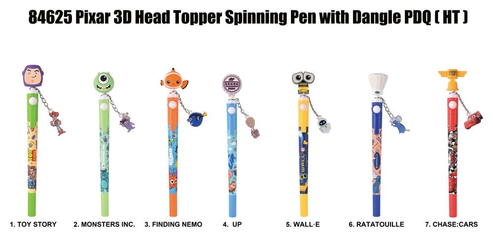 Pixar 3D Head Topper Spinning Pen Display (16)