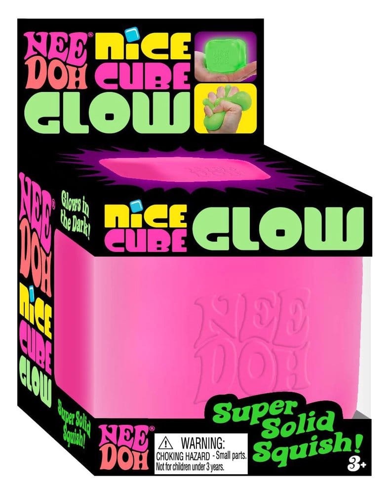 NeeDoh Squeeze Ball Nice Cube Glow (Glow in the Dark) 5 cm Display (12)