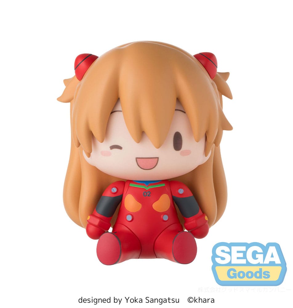 Evangelion: New Theatrical Edition Fuwa Petit Chibi Figure Asuka Plug Suit 8 cm
