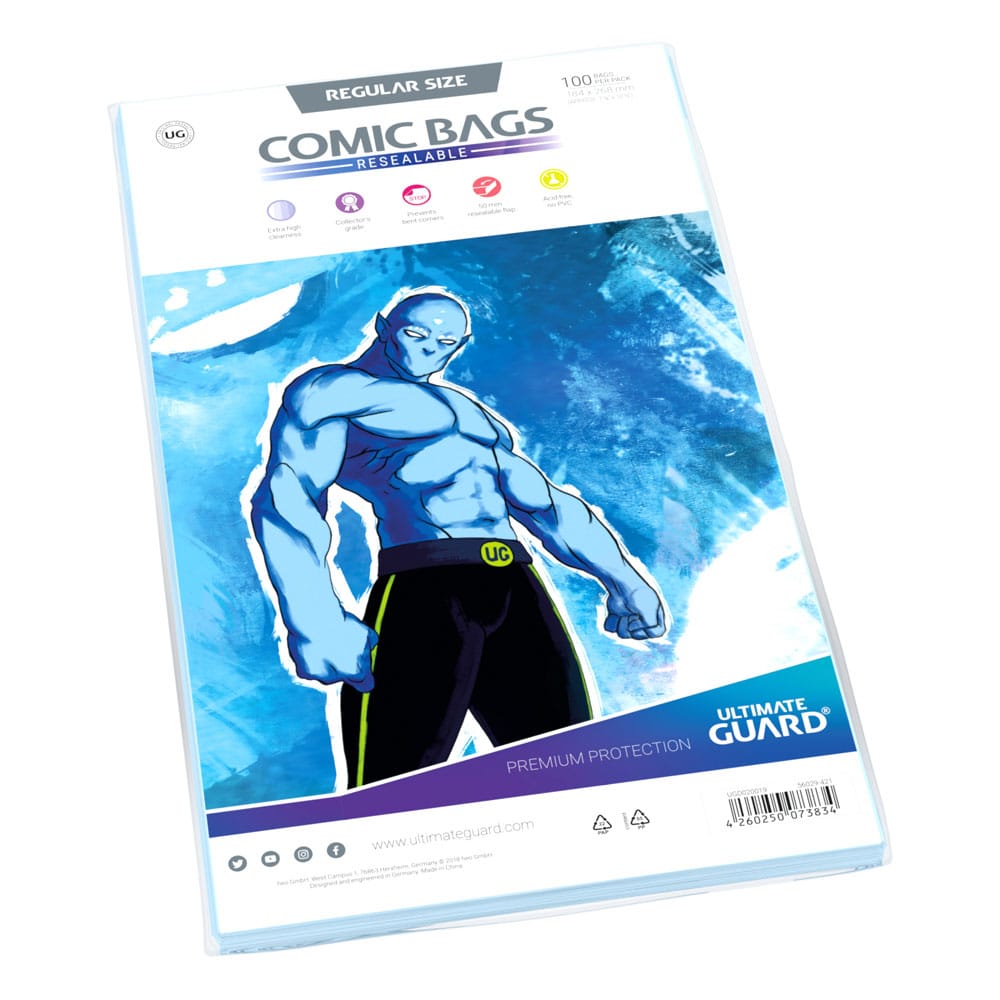 Ultimate Guard Comic Bags Resealable (100) - Regular Size