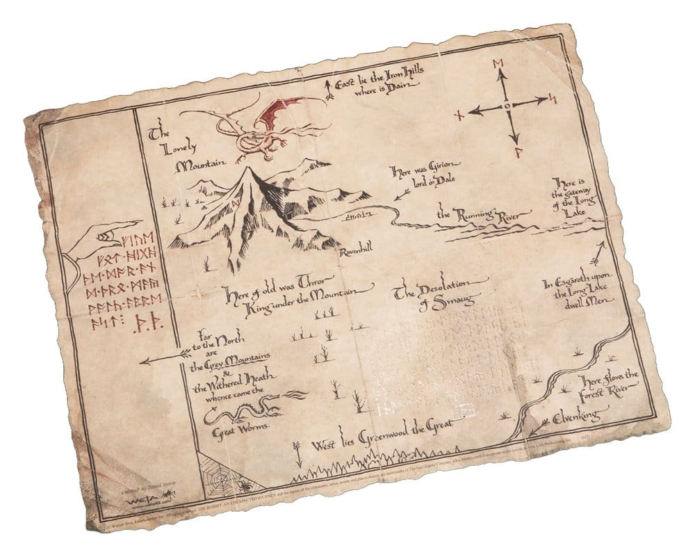 The Hobbit Art Print Thorin's Map 40 x 30 cm