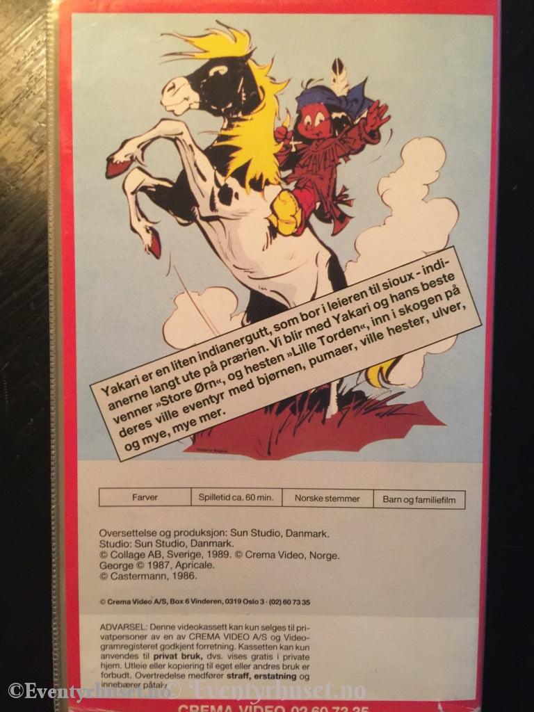 Yakari. 1987. Vhs. Vhs