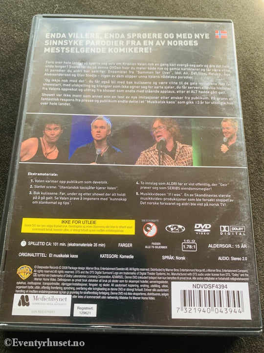 Kristian Valen - Et Musikalsk Kaos. Dvd. Dvd
