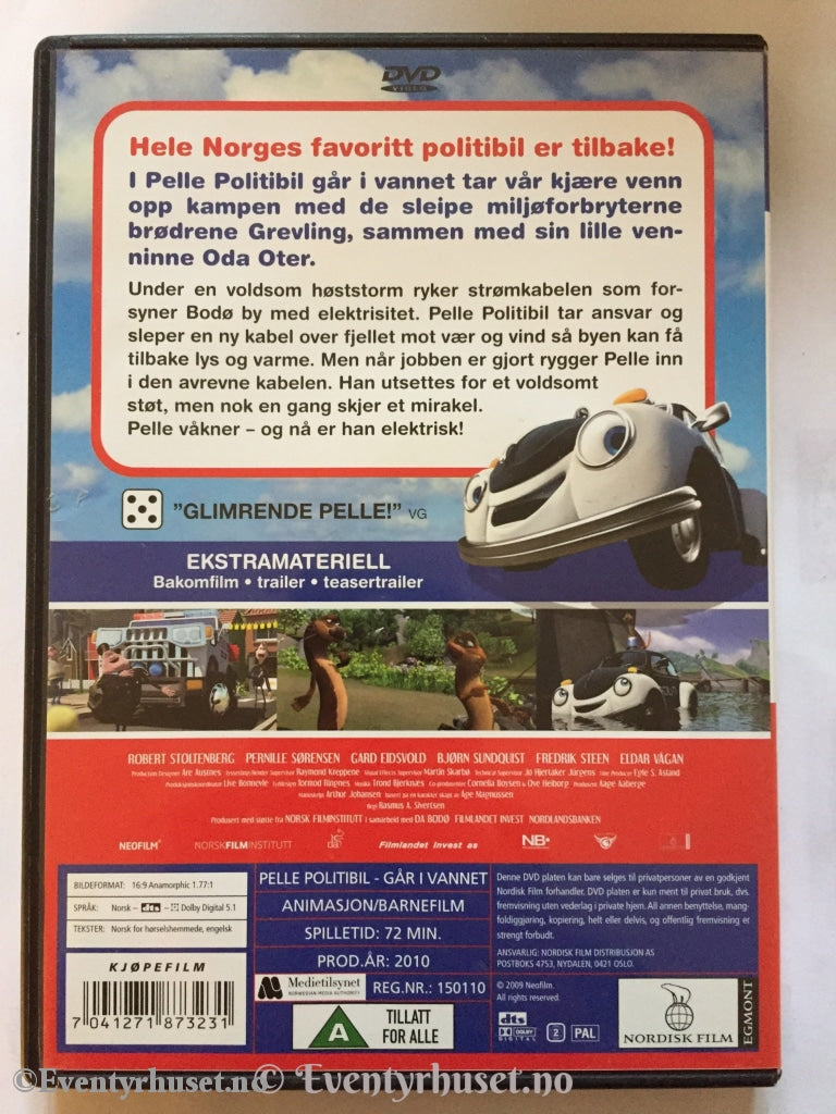 Pelle Politibil - Går I Vannet. Dvd. Dvd